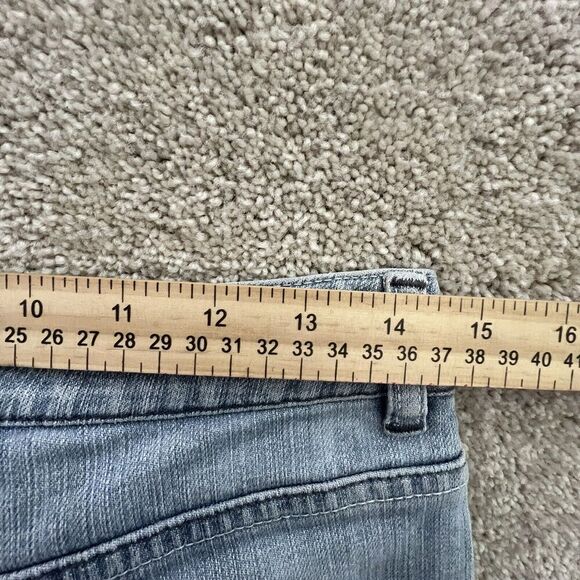 Chico's Platinum Light Denim Jeans Size 0.5 Reg (US Size 6) Boot Cut - Picture 4 of 6